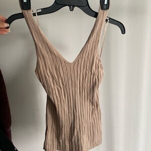 525 America Beige Ribbed Camisole